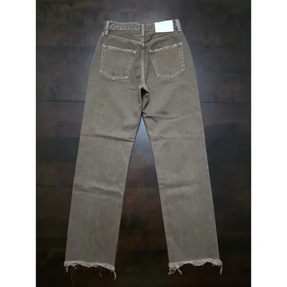 Moussy Vintage Emery Brown Button Fly Denim Jeans Size 26 - Picture 6 of 7